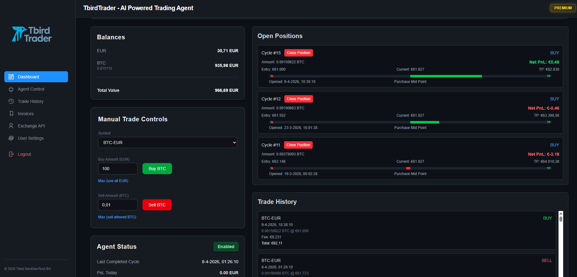TbirdTrader setting